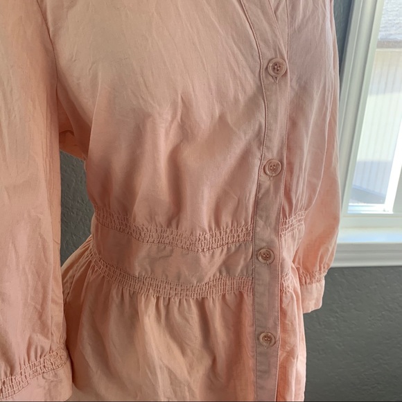 Linen blend button up blouse - Picture 2 of 5